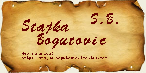 Stajka Bogutović vizit kartica